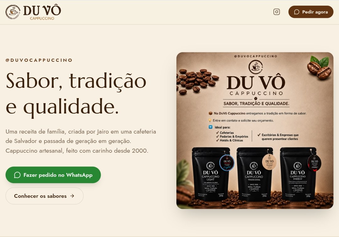 Banner do site Du Vô Cappuccino